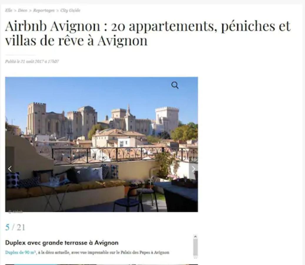 Magnifique Appartement De Charme Avec Vue Sur Le Palais Des Papes A Avignon Wifi Gratuit エクステリア 写真
